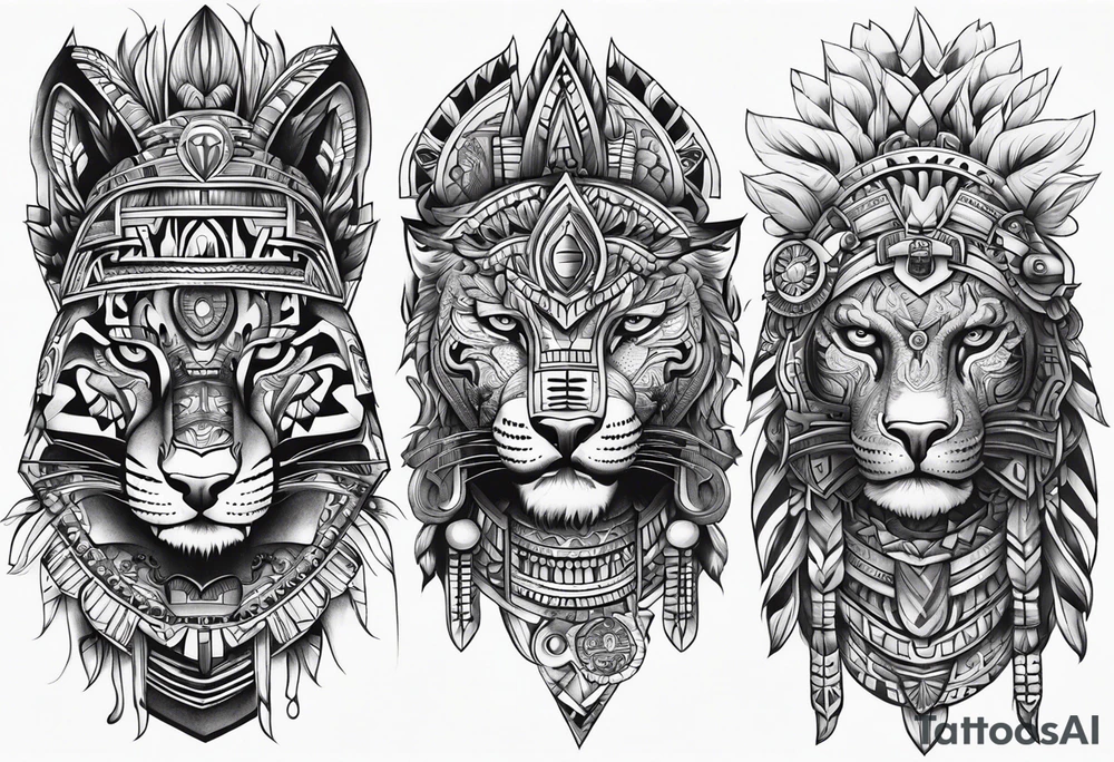 aztec jaguar warrior tattoo idea