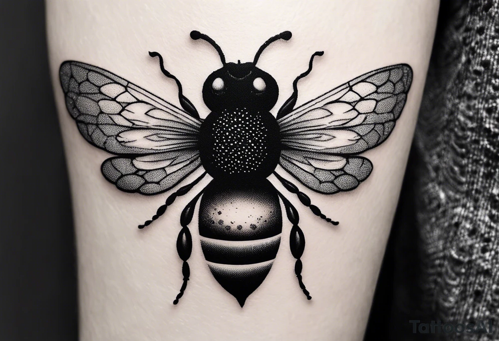 A bee symbolizing facing fears and best friendship tattoo idea