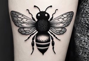 A bee symbolizing facing fears and best friendship tattoo idea