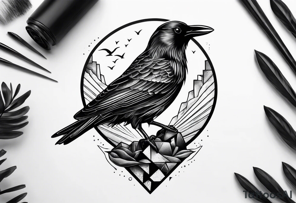 tin mine & chough tattoo idea