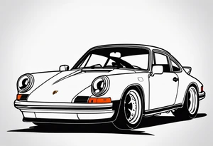 Porsche 911 tattoo idea