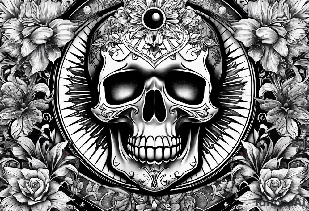 The words Memento Mori, With a time skip in the middle of it tattoo idea