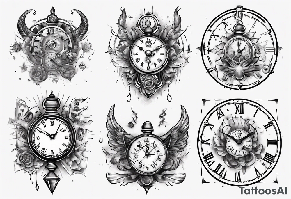 Asternomical clock tattoo idea
