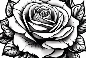 A rose tattoo on the right hand with names engraved in the petals and to finish skeleton bone fingers tattoo idea