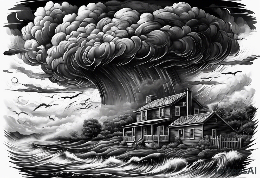 Tornado storm tattoo idea
