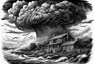 Tornado storm tattoo idea