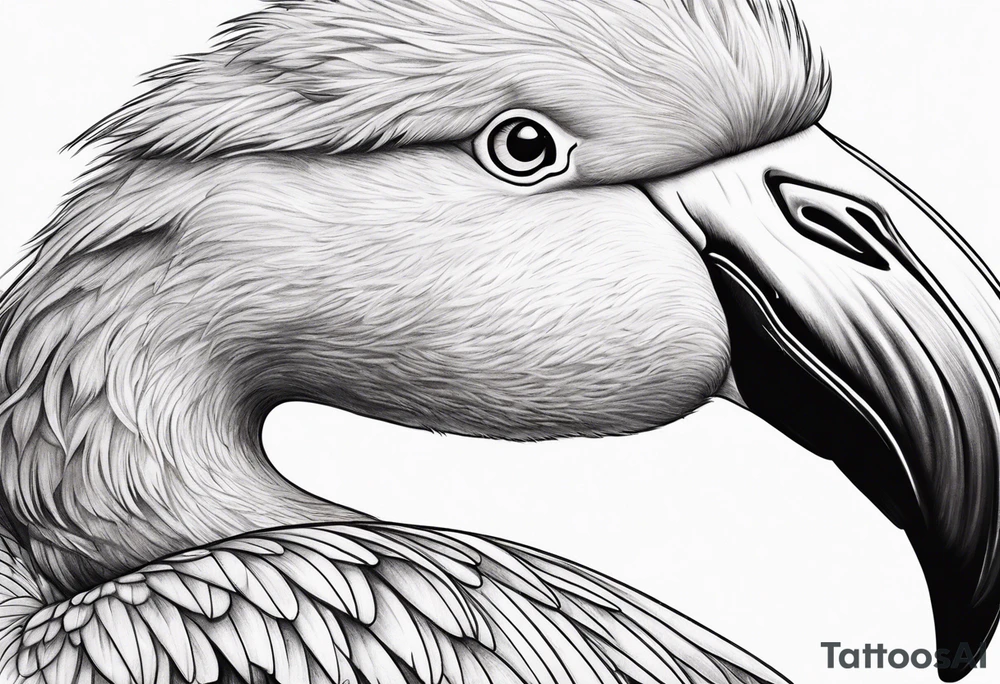 cute flamingo tattoo idea