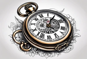 pocket watch tattoo idea