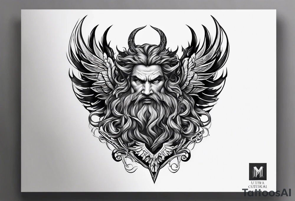 On arm Greek mythology monsters tattoo idea