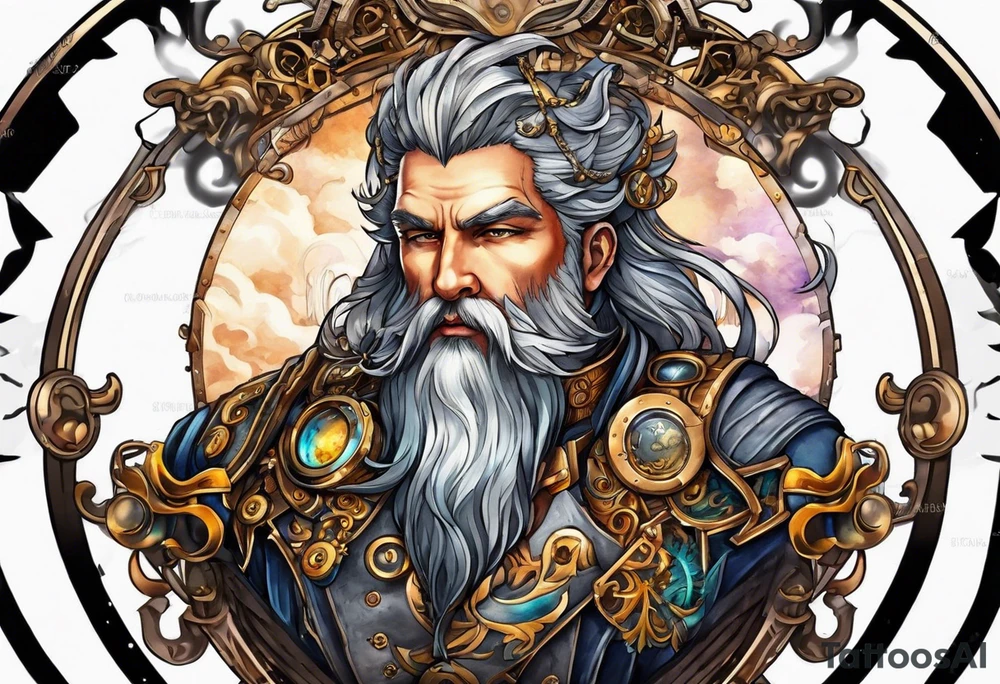 Steampunk zeus tattoo idea
