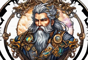 Steampunk zeus tattoo idea