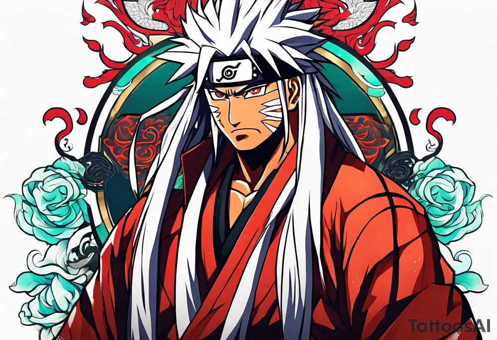 Sage mode jiraiya from the anime naruto tattoo idea