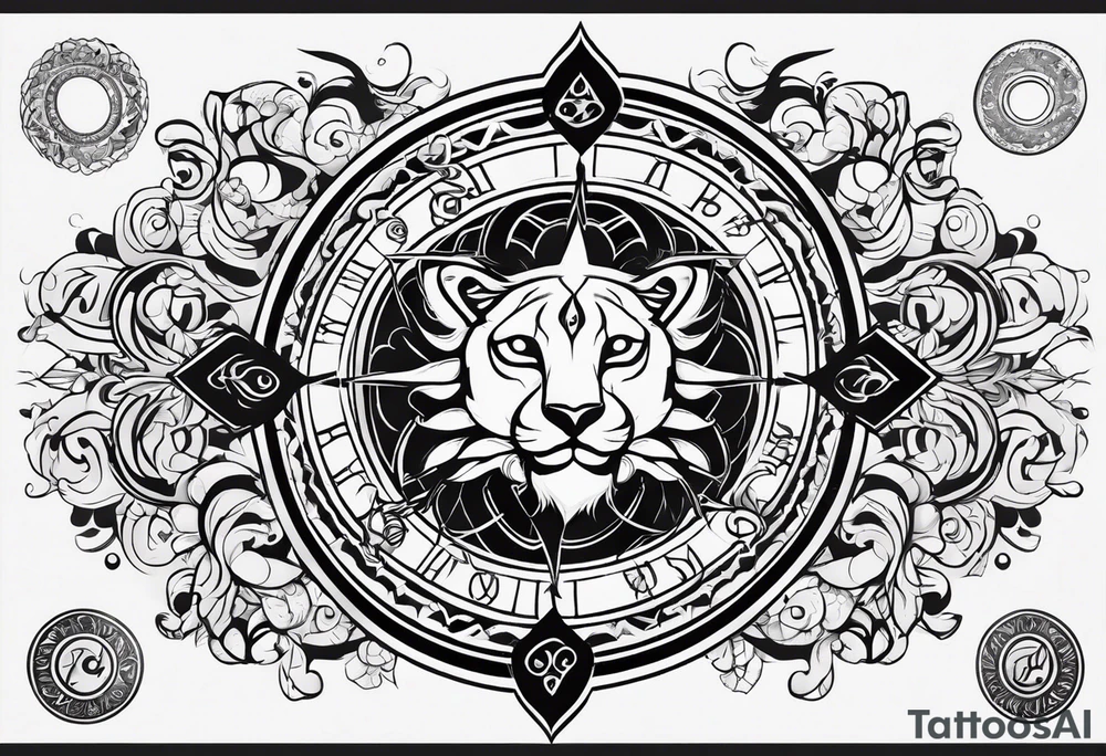 12 zodiac symbols tattoo idea