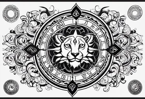 12 zodiac symbols tattoo idea