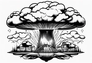 Mushroom cloud from an atomic bomb tattoo idea