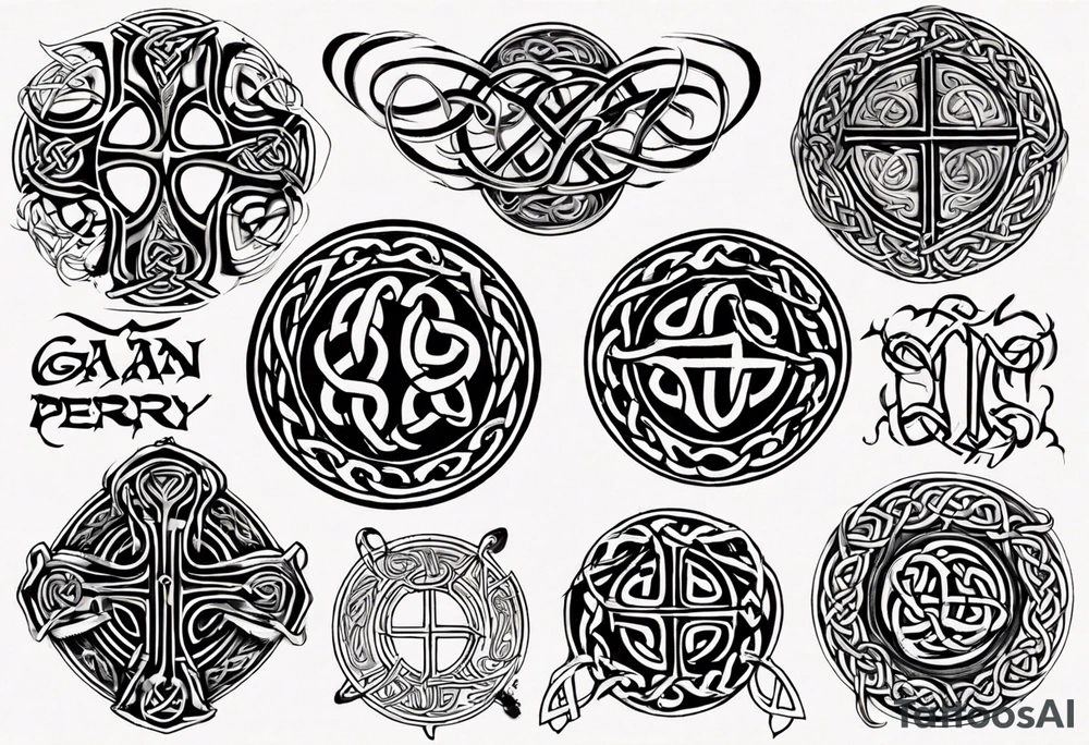 Celtic lettering Tada gan iarracht tattoo idea