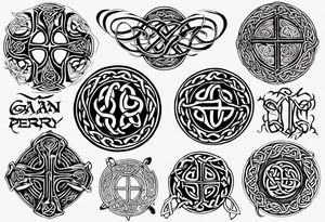 Celtic lettering Tada gan iarracht tattoo idea