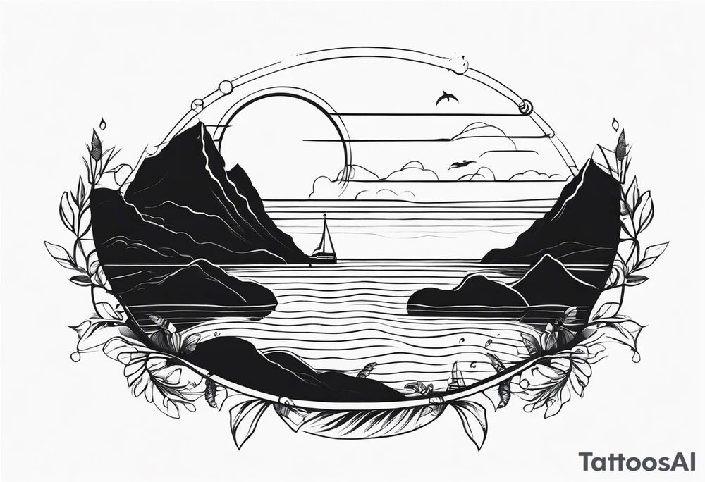 Seascape tattoo idea