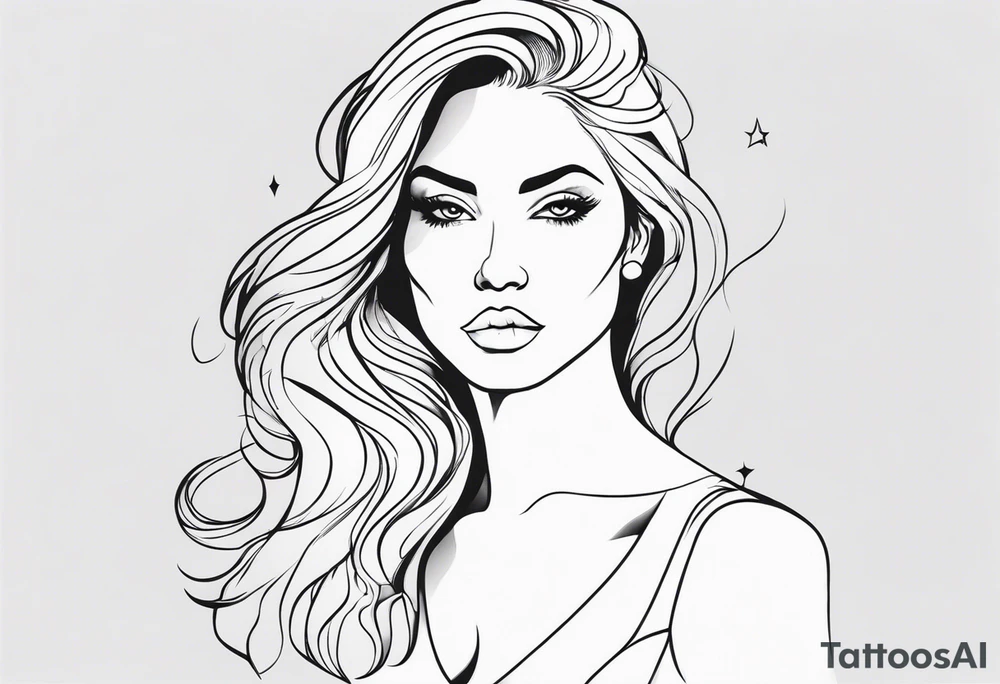strong woman tattoo idea