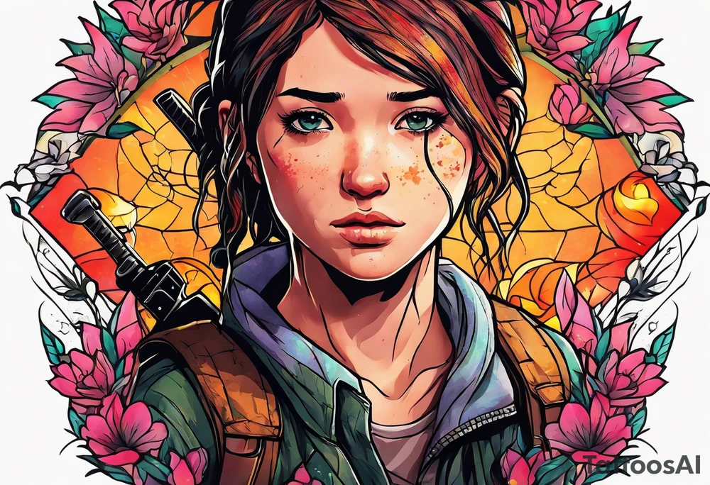 Last of Us firefly tattoo that incorporates Pride colors. No characters! tattoo idea