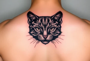 Black cat tattoo idea