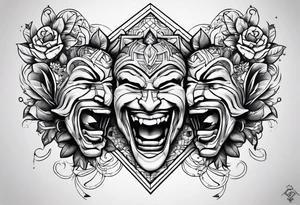 Laugh now cry later tattoo idea