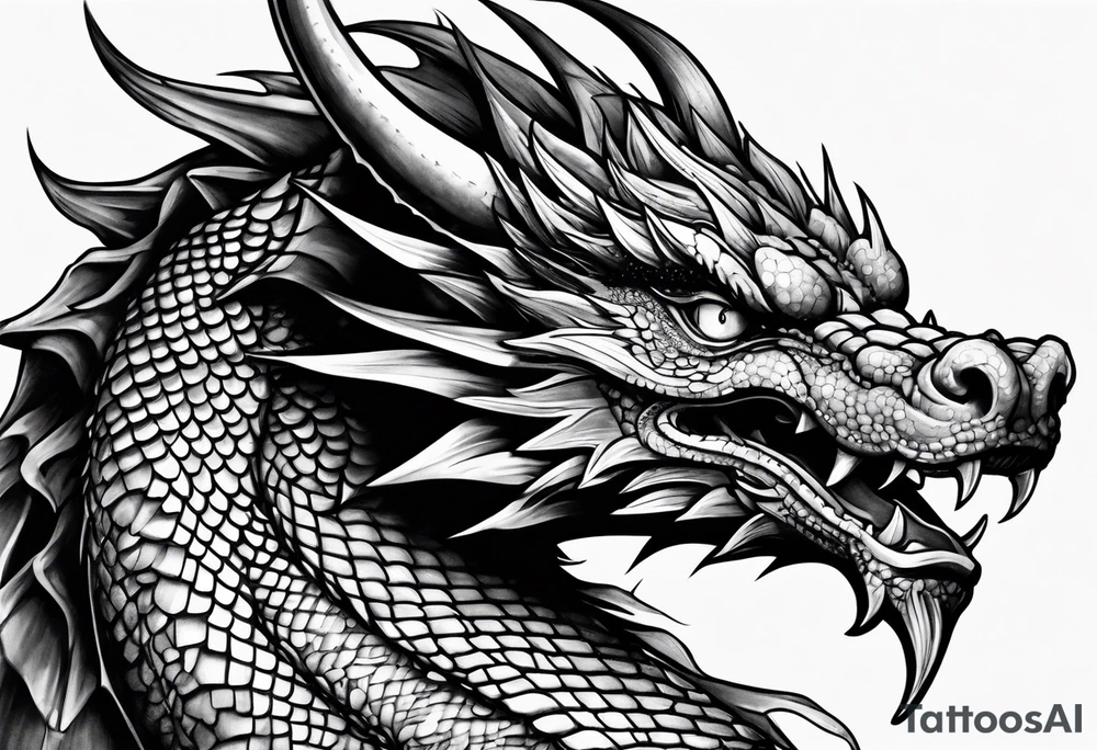 Dragon head tattoo idea