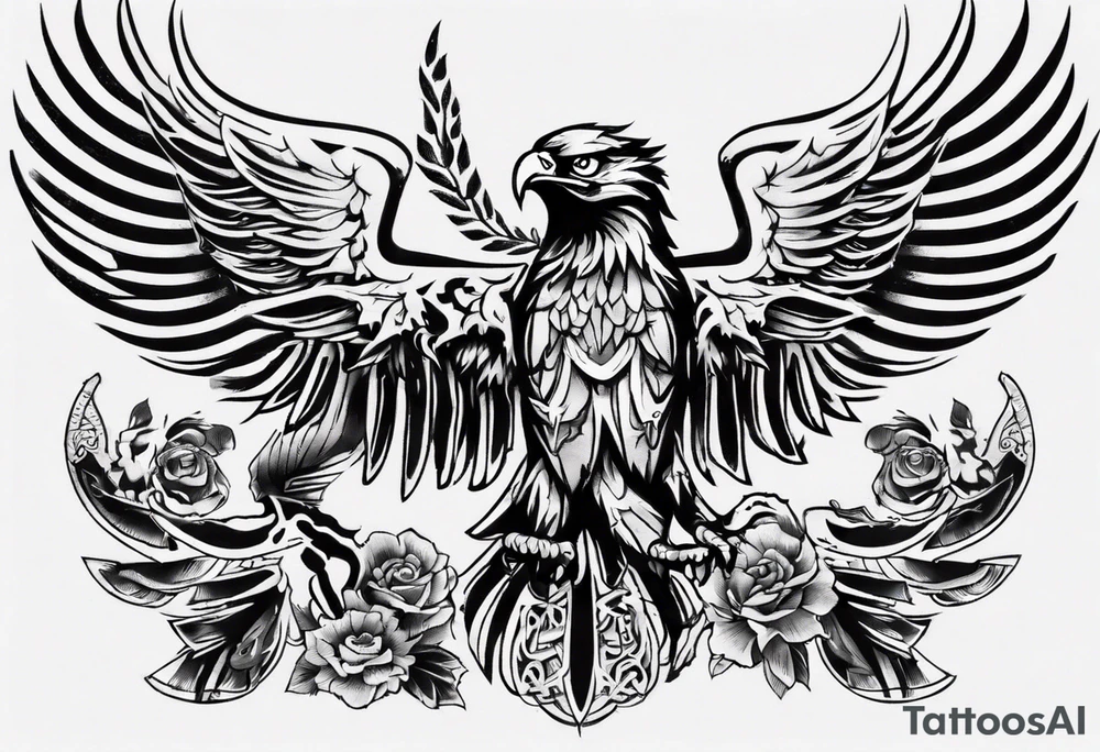 russian eagle tattoo idea