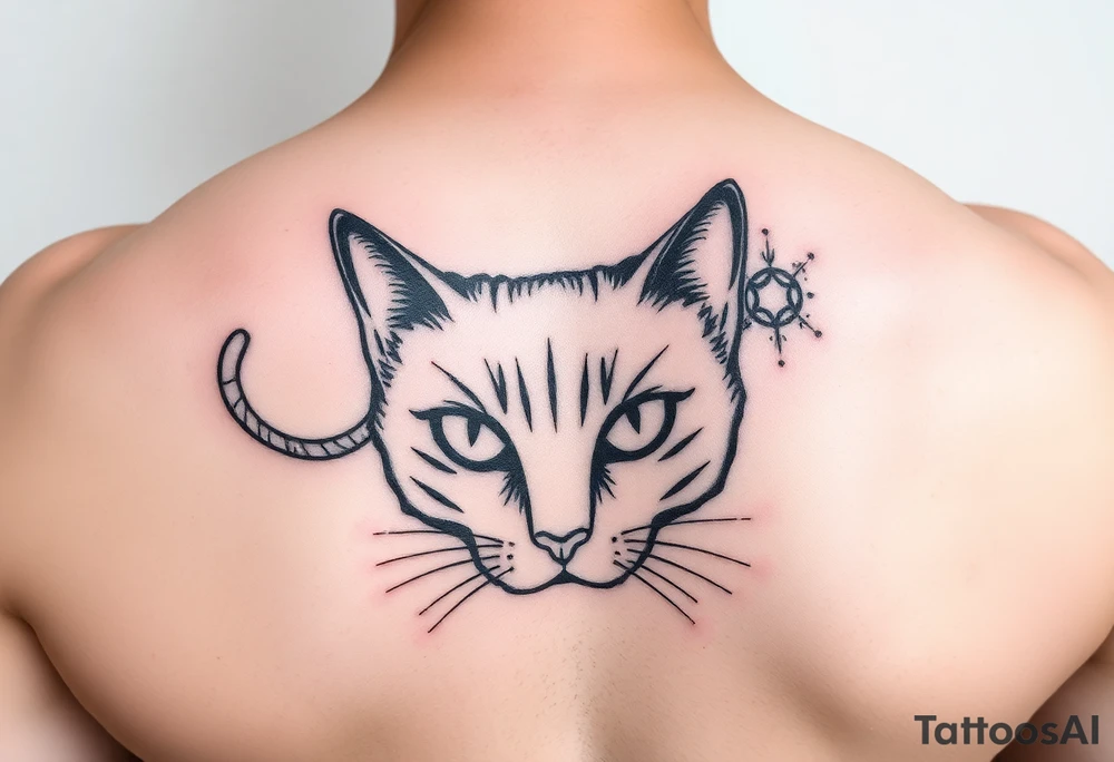 black cat tattoo idea
