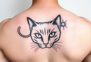 black cat tattoo idea