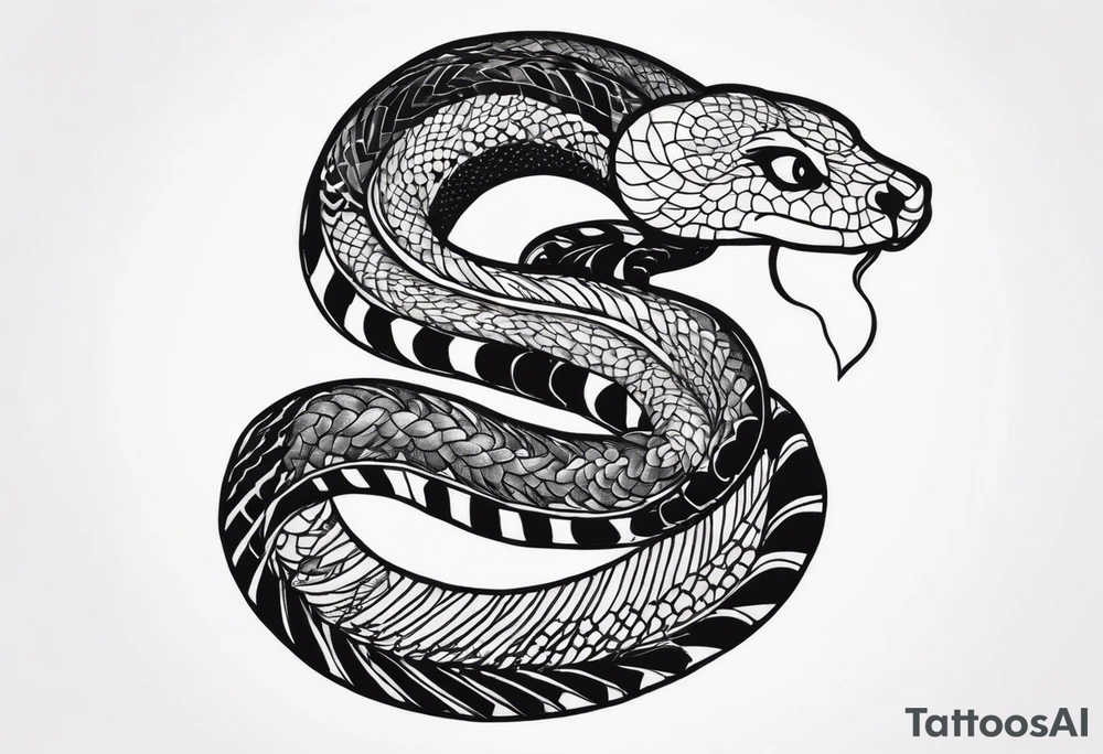 snake on hand tattoo idea