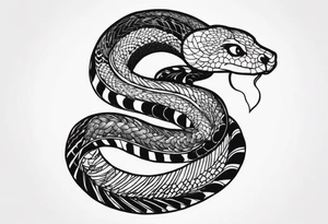 snake on hand tattoo idea