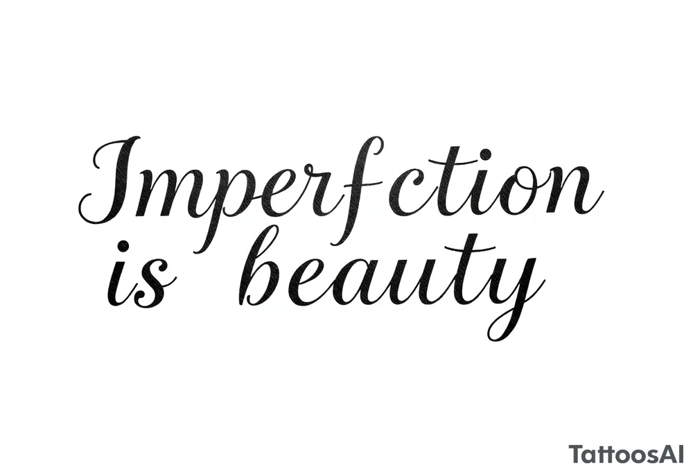 Imperfection is beauty tattoo idea