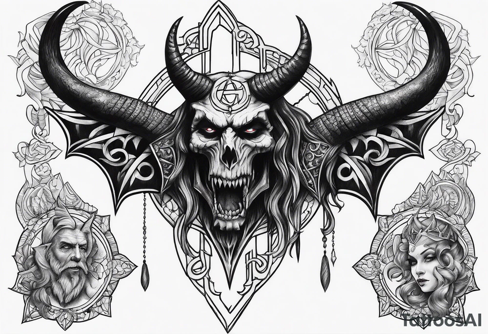 Satanic tattoo idea