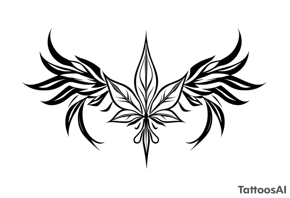 Quote "audentes fortuna iavat" with roman leaf symbol tattoo idea