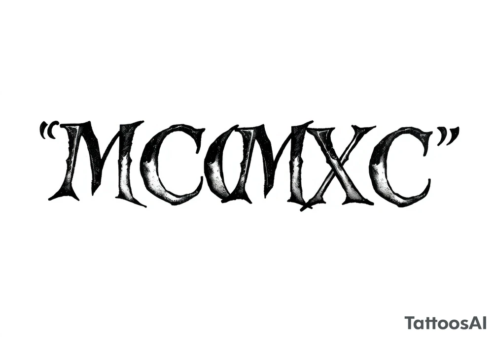 “MCMXC” roman script tattoo idea