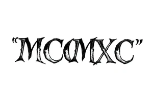 “MCMXC” roman script tattoo idea