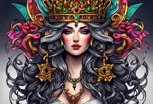 medusa crown tattoo idea