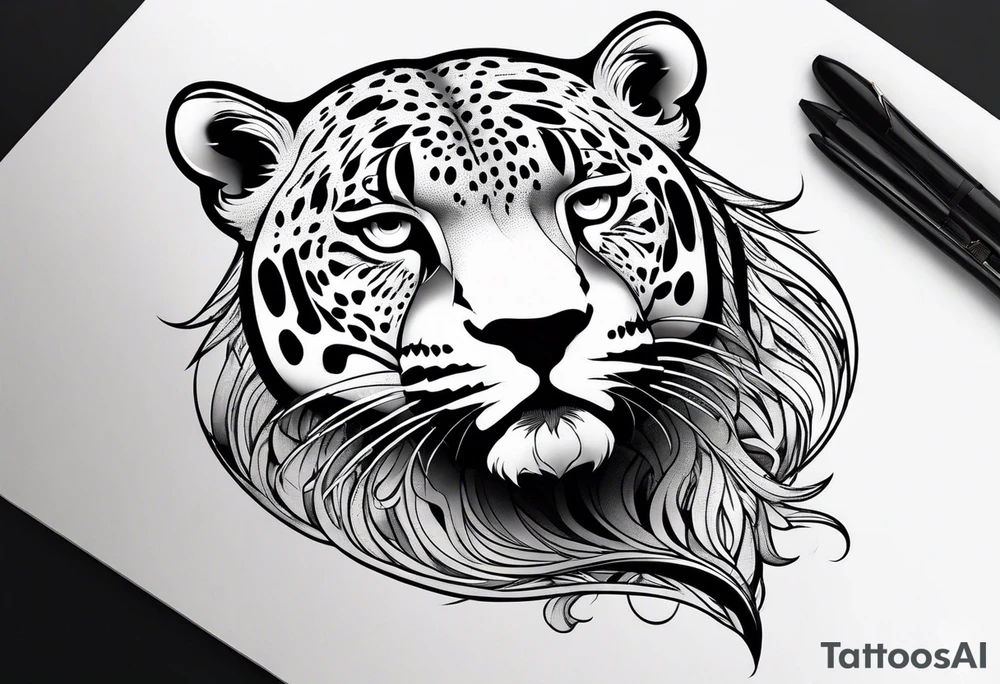 Side view of Jaguar tattoo idea