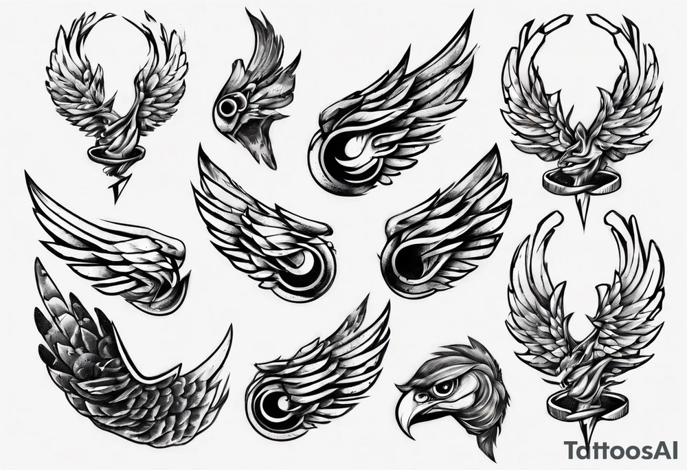 cooked chicken wing tattoo idea
