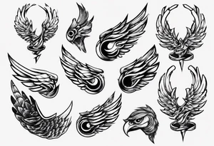 cooked chicken wing tattoo idea