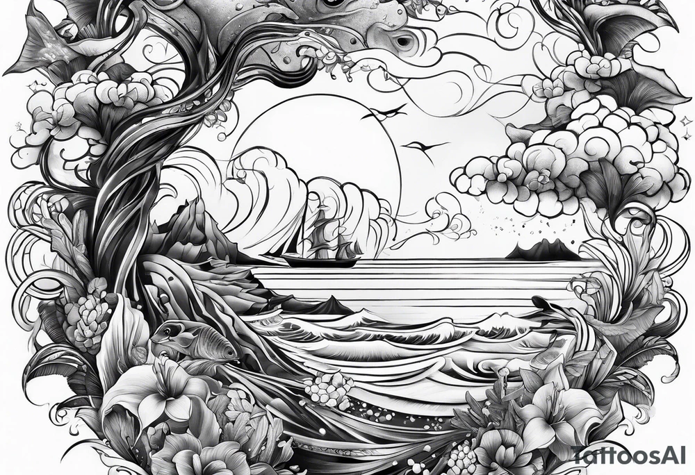 Ocean tattoo idea