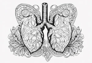 Lung and father tattoo idea