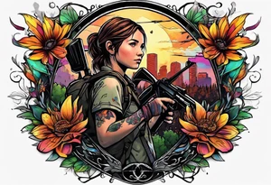 Last of Us firefly tattoo that incorporates Pride colors. No characters! tattoo idea