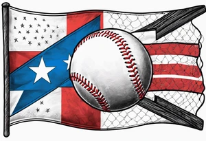 Puerto rico flag and baseball with jersey #2 tattoo idea