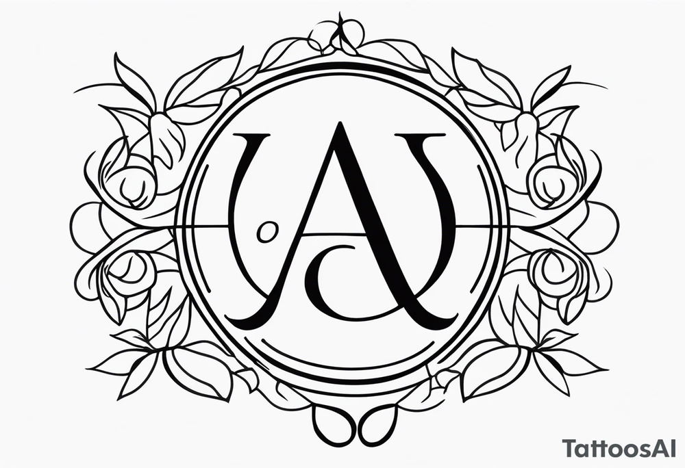 create a Lucas and Jordan and Annabel monogram tattoo idea