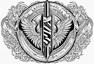 Valhalla sword shield heaven tattoo idea