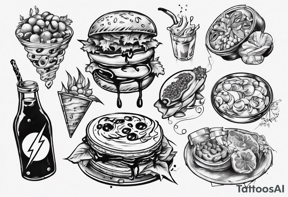 flash art
food tattoo idea