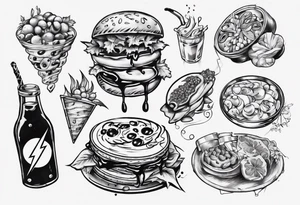 flash art
food tattoo idea