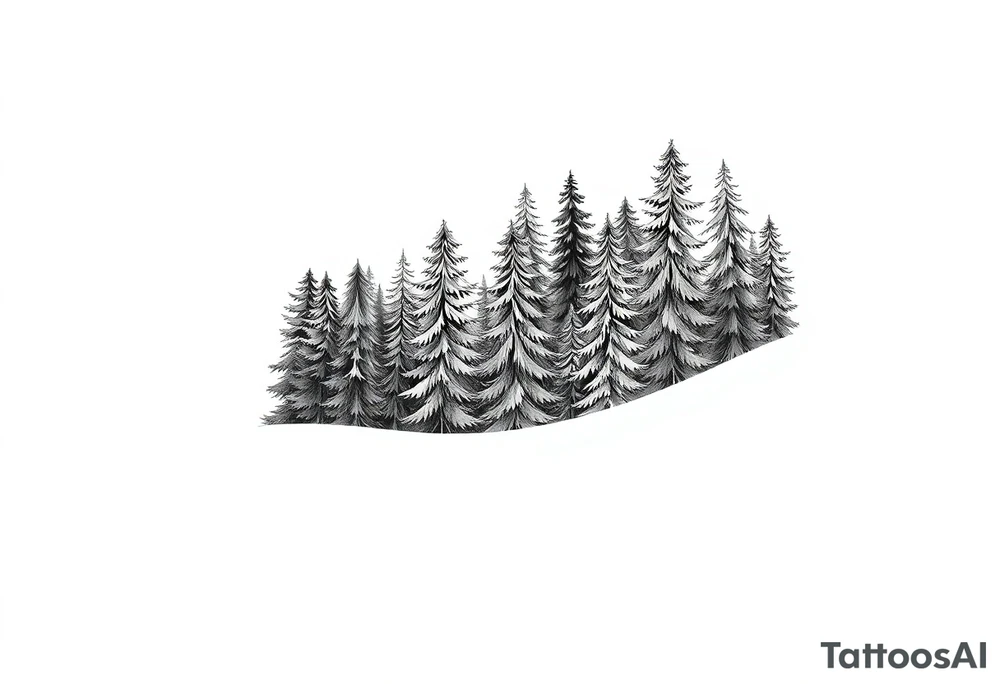 Coniferous forest forearm tattoo sleeve tattoo idea